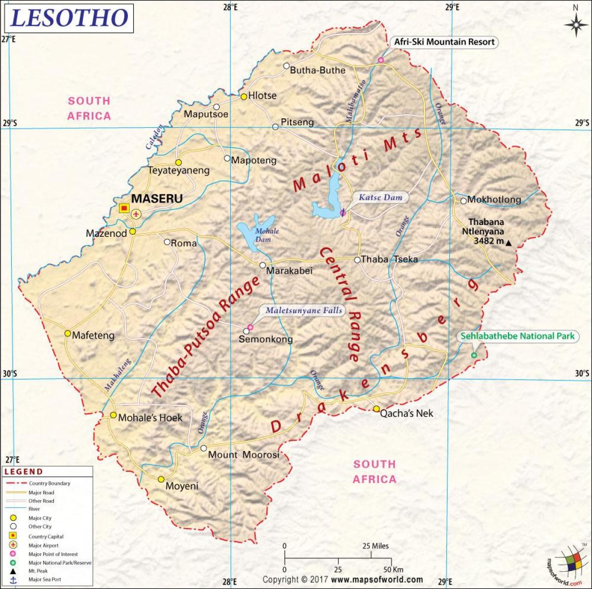 Lesotho mapa imatges