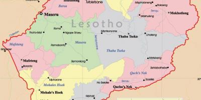 El mapa de Lesotho