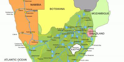 Mapa de Lesotho i sud-àfrica